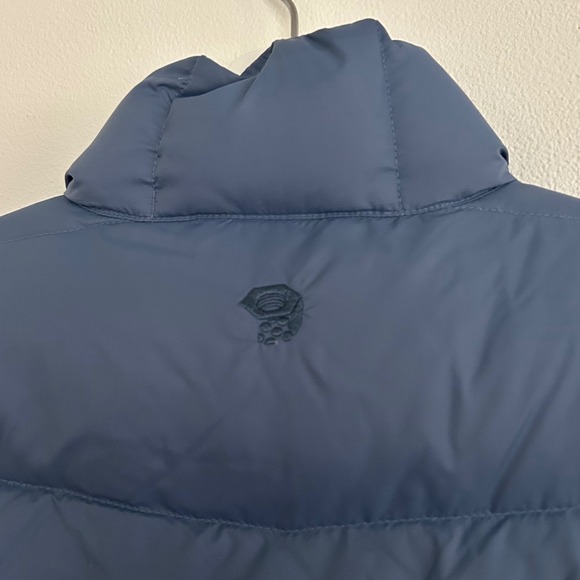 Mountain Hardwear Men's Blue Puffer Vest 650 Down Insulated Zip Front Pockets - Picture 6 of 11